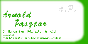 arnold pasztor business card